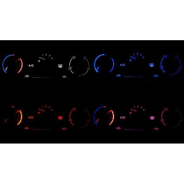 ファミリアSワゴン BJ LEDエアコン照明セット! レッド マニュアルエアコン用拍卖