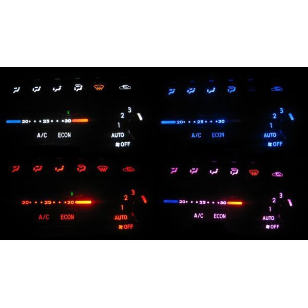 プレオ RA1/RA2 後期 LEDエアコン照明セット! レッド オートエアコン用拍卖