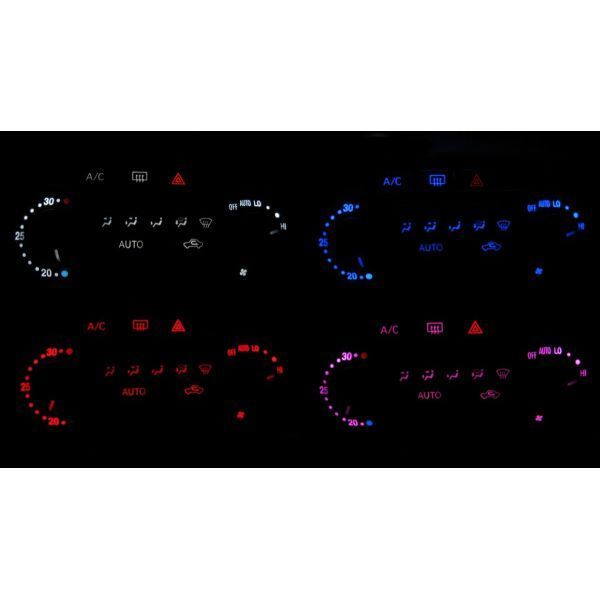 ムーブラテ L550/L560 LEDエアコン照明セット! レッド オートエアコン用拍卖