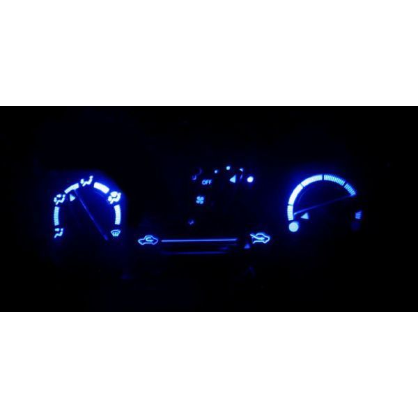 ランサーエボリューション CP9A LEDエアコン照明セット! ブルー アナログエアコン用拍卖