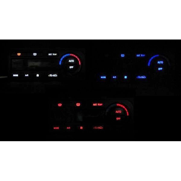 レガシィ BE5/BH5 LEDエアコン照明セット! ピンク 純正ナビ無し用拍卖