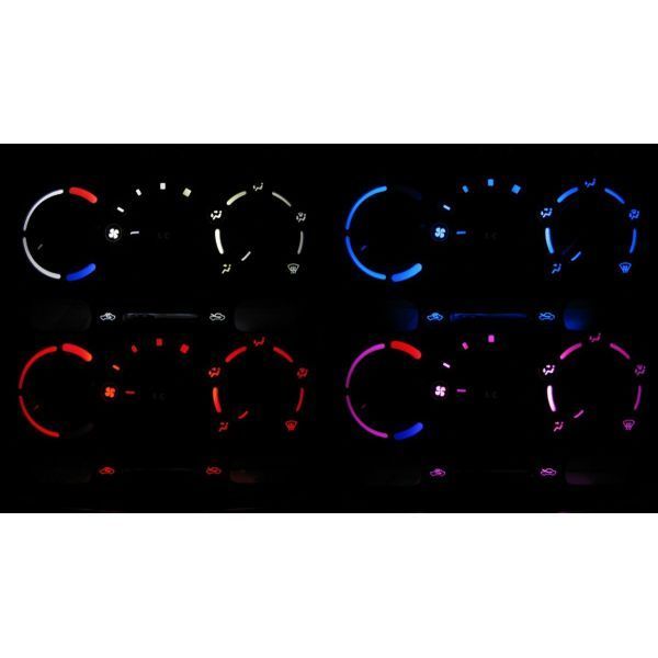 ワゴンR MC11/MC21 LEDエアコン照明セット! レッド マニュアルエアコン用拍卖