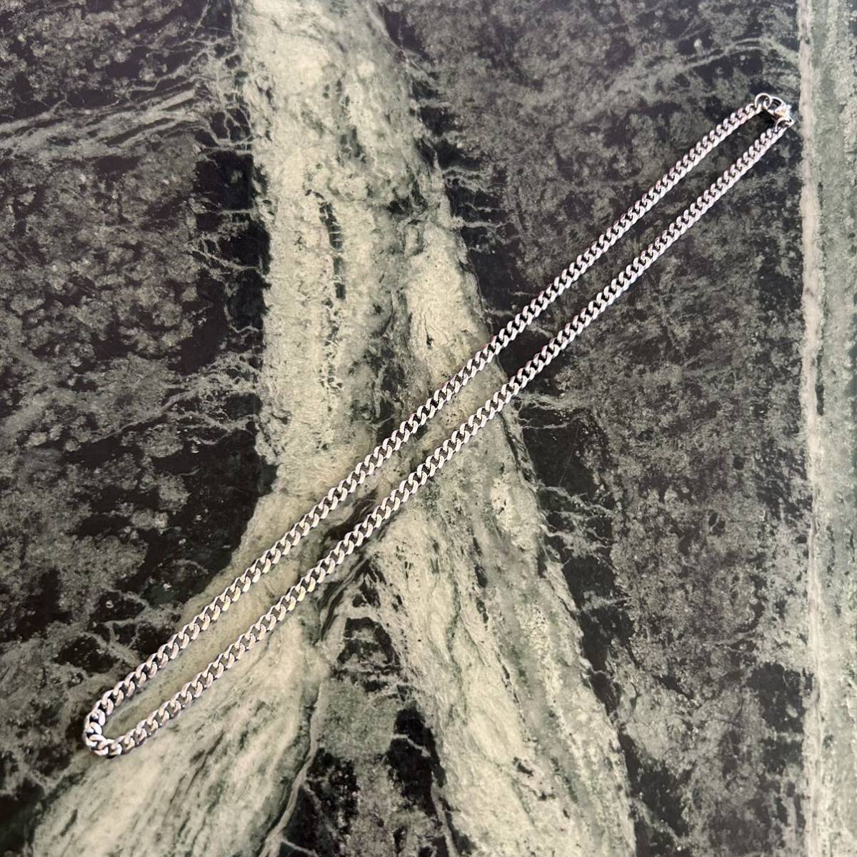 【新品】ステンレススチール316L 喜平ネックレス キヘイチェーン 3mm幅 44cm アクセサリー ①拍卖