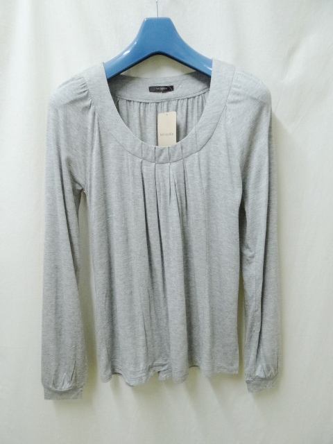 heliopole エリオポール 新品未使用 U neck L/S 36サイズ 杢グレー拍卖