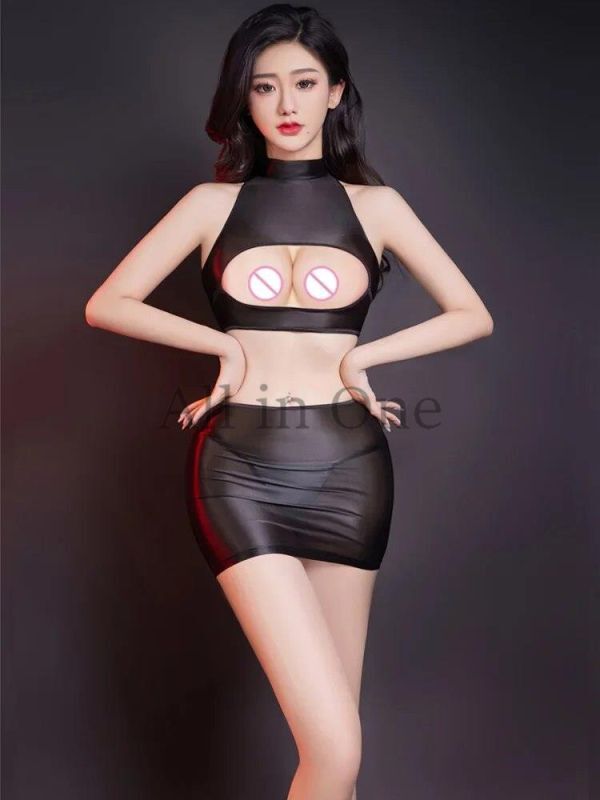 112-5-22 上下セット 乳出し 超エロい コスチューム 【ブラック,Fサイズ】レディース メンズ イベント コスプレ エロ 過激 セクシー .2拍卖