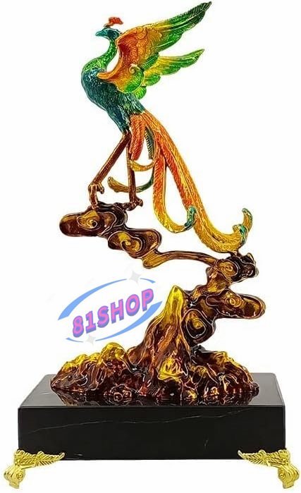 「81SHOP」極美品★ 鳳凰の置物 風水 改運 幸せな結婚生活 人間関係 朱雀フェニックス四神 縁起物 不死鳥 金属製の鳳凰拍卖