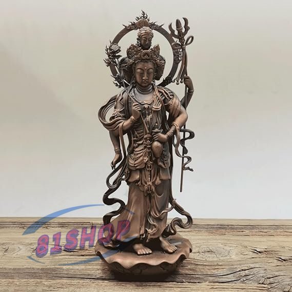 「81SHOP」仏像 置物 大梵天像 15.5cm ブロンズ像 仏像 フィギュア 金運 上昇願い好運呼び込む 開運縁起物・幸運置物 銅器拍卖