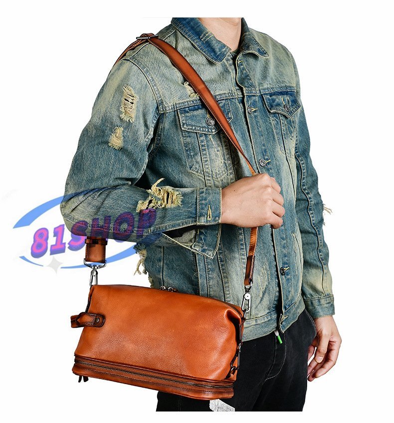 ショルダーバッグ 斜め掛け 肩掛け メンズ 2WAY 手提げ 本革 レザー 革 バッグ ipad収納 小物入れ 通学 アウトドア カバン 大学生 大容量拍卖