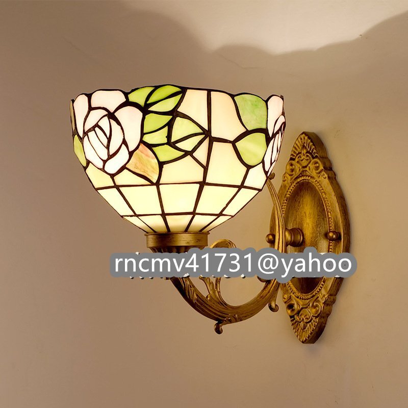 「81SHOP」 ウォールライト ステンドランプ ステンドグラス 花柄 ランプ レトロな雰囲気 ティファニー 壁掛け照明拍卖