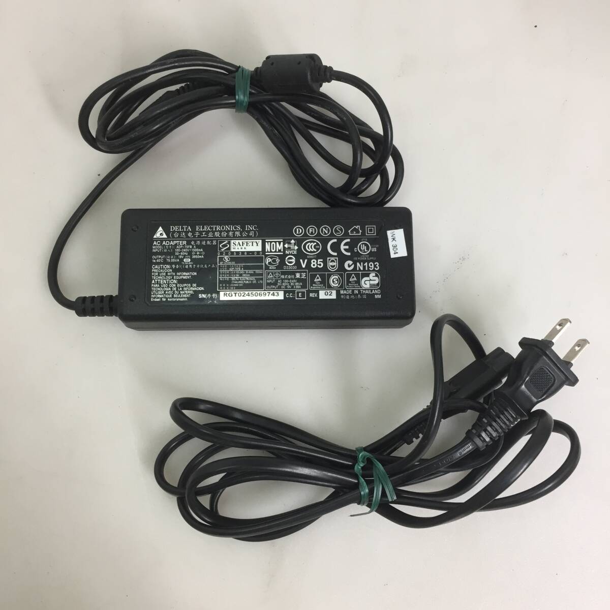 □DELTA デルタ ノートパソコン用ACアダプター ノートPC用 ADP-75FB A メガネケーブル付き 19V 3.95A拍卖