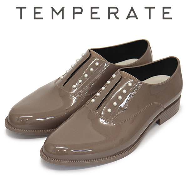 TEMPERATE (テンパレイト) PEIGE レインシューズ GREY TMP023 38-約24.0cm拍卖