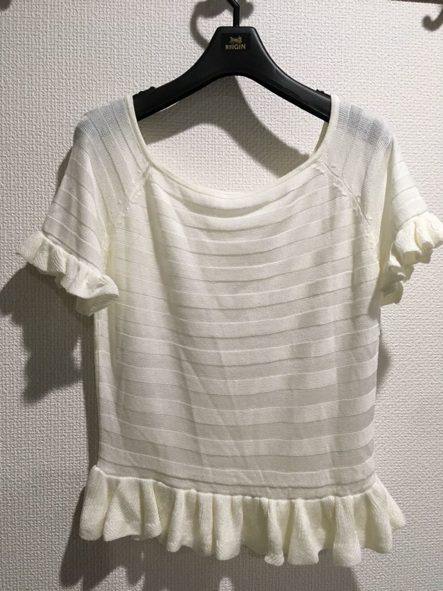 WEGO ウィゴー フリル 半袖 Tシャツ トップス 白 ホワイト レディース拍卖