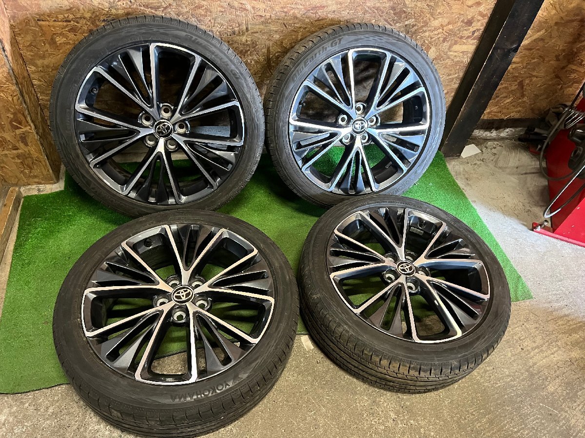 TOYOTA 60系 プリウス 純正 19インチ 6.5J +40 195/50R19 YOKOHAMA BluEarth-GT 2023年製 バリ山 夏タイヤ タイヤホイール 4本セット H拍卖