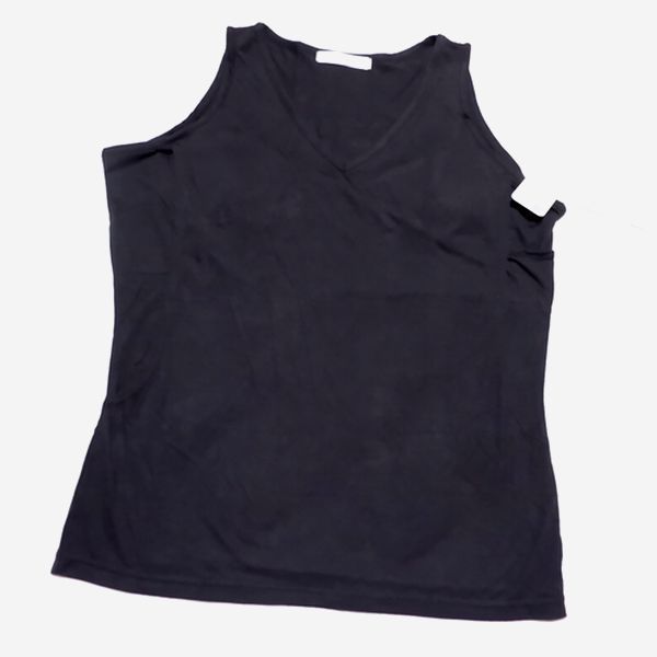 Luna esse 犬印 LL 産後 1枚着できる授乳ウェア パッド付きタンクトップ マタニティ 黒拍卖