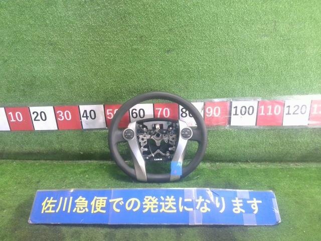 トヨタ プリウスα S ZVW41W 純正 ステアリング ホイール ハンドル スイッチ付 SRSカバー・インフレーター欠品 傷有り拍卖