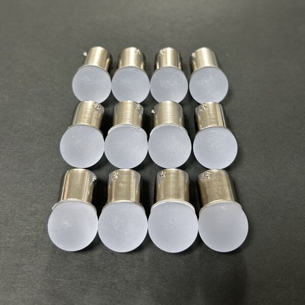 ホワイト 12個セット 24V トラック用品 S25 シングル BA15S 平行ピン シングル球 マーカーランプ サイドマーカー バスマーカー 雫バルブ拍卖