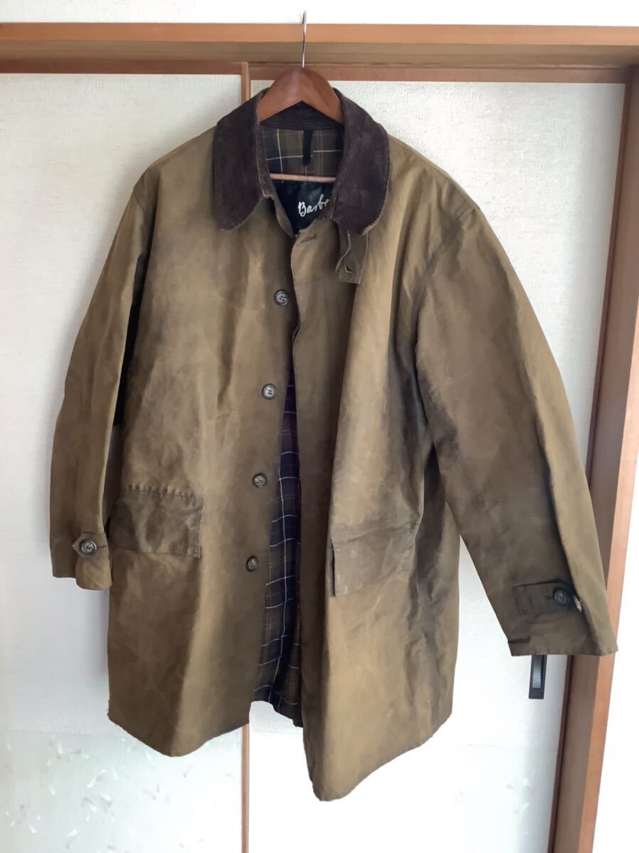 コート バブアー 廃盤 3/4コート 2000年代 オリーブ xl ビックサイズ バーレー トレンチコート スリークォーターコート オイルド拍卖