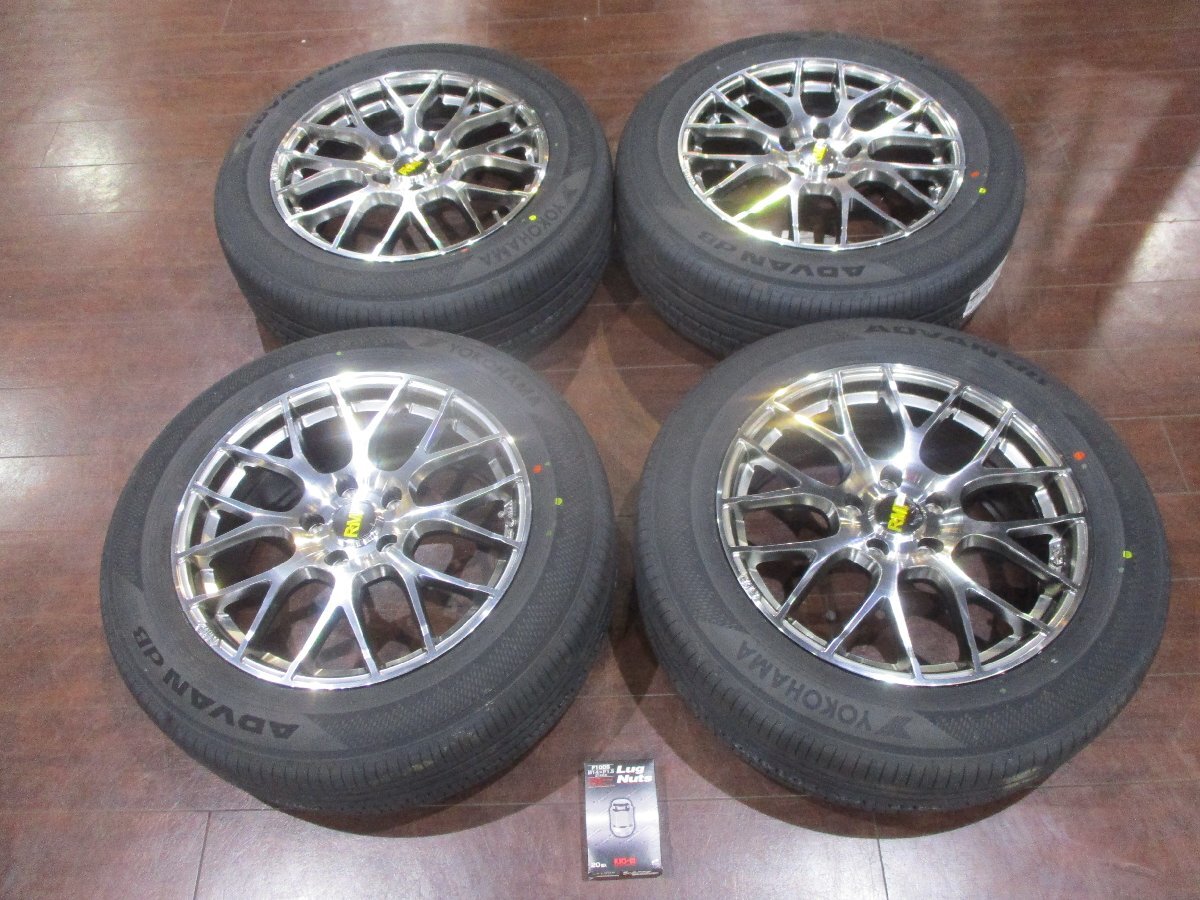 【大幅値下げ/最終処分】新品★MID RMP 027F 18インチ タイヤ&ホイール4本セット★225/60R18 120/5穴/7.5J/+43 60系アルファード★ナット付拍卖