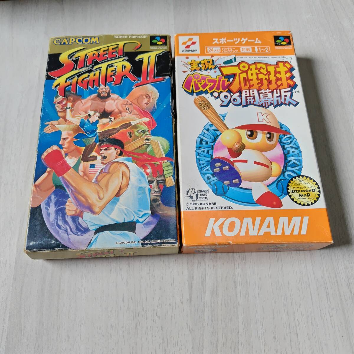 ☆SFC ストリートファイターII 実況パワフルプロ野球96 開幕版  箱説付き  何本でも同梱可☆拍卖