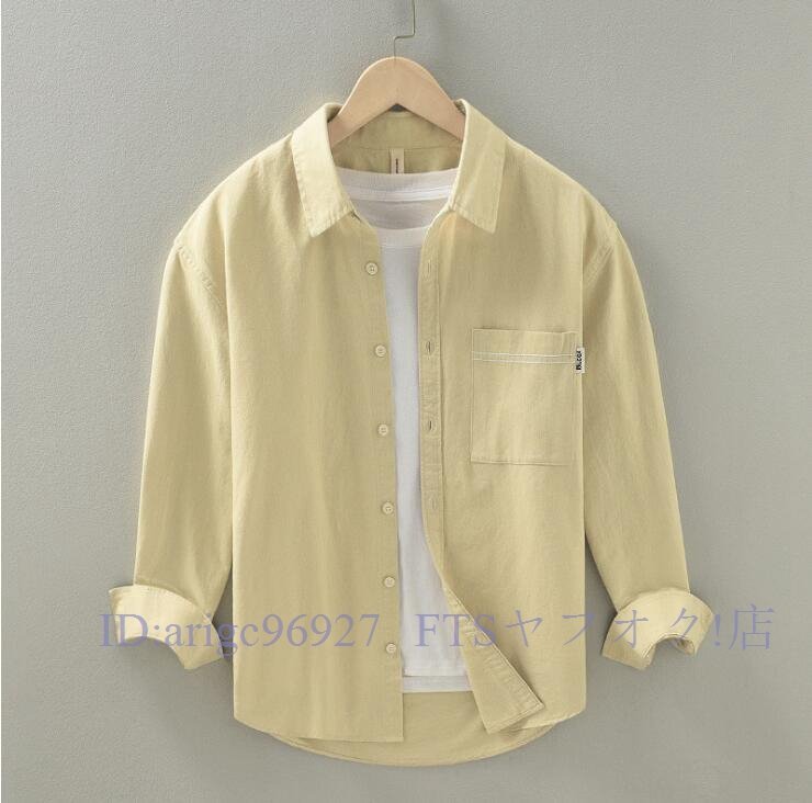 A7630★新品メンズシャツ 長袖シャツ カジュアルシャツ 春秋服 アウター シャツジャケット 綿 快適 トップス 色のサイズを選択可能拍卖