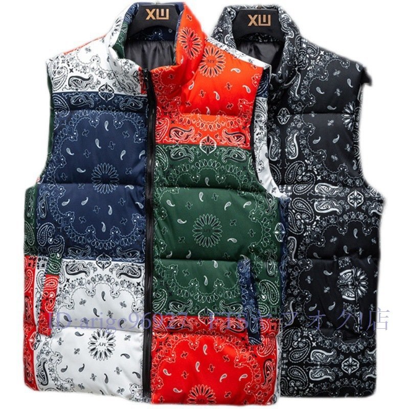 A7090★新品ベスト メンズ 中綿ベスト ノースリーブベスト カジュアル チョッキ 綿入り ジャケット タンクトップ 大きいサイズ 2色選択拍卖