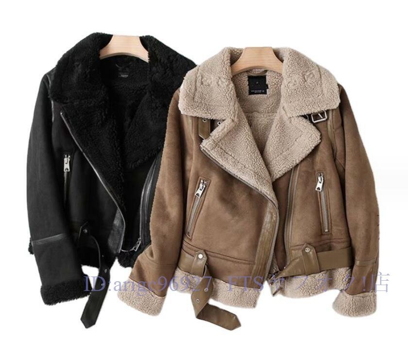 A6722レザージャケット レディース 革ジャン ライダースジャケット ブルゾン バイク ジャケット アウター 着やせ SーXL 2色サイズ選択拍卖