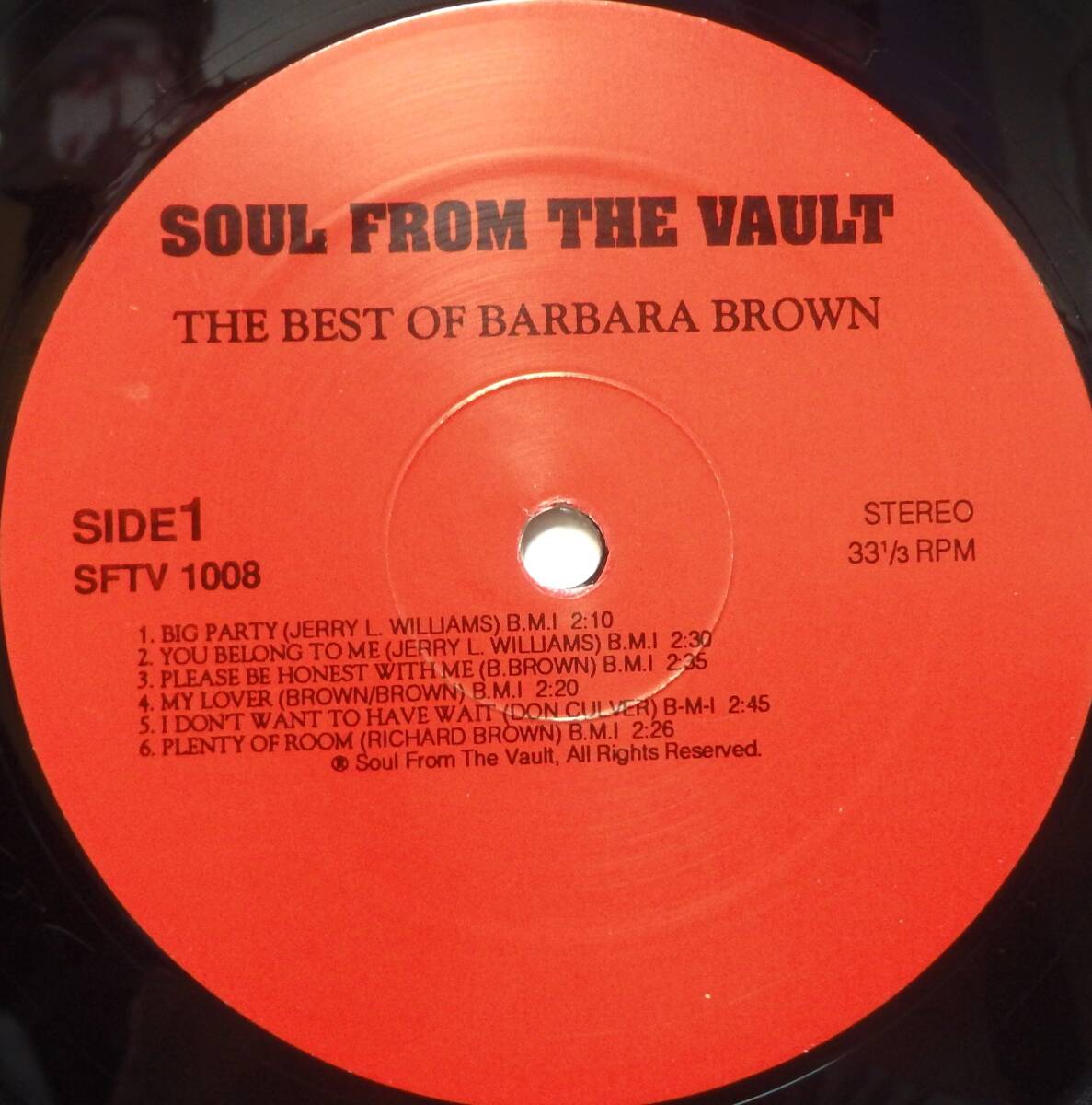 【VBS031】BARBARA BROWN 「The Best Of Barbara Brown : Soul From The Vault」, 92 US Compilation/シュリンク ★ディープ・ソウル拍卖