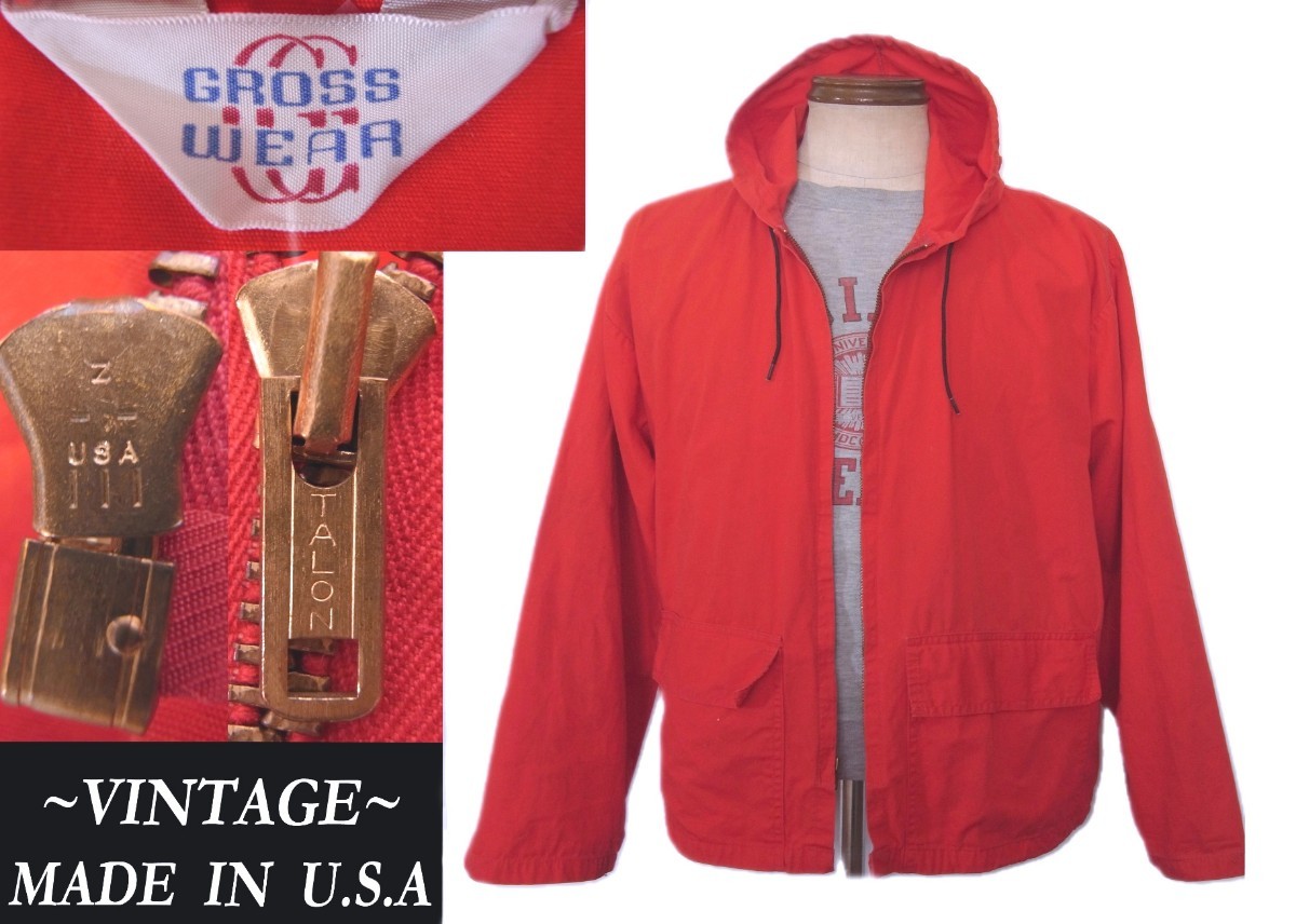 ビンテージ GROSS WEAR ハンティング HOOD ジャケット USAアメリカ製 TALONジップ vintage マッコイズ RRL オアスロウ model ウエアハウス拍卖