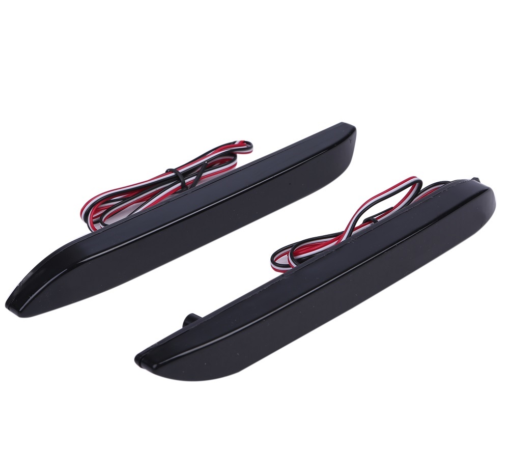 トヨタ LED リア バンパー ライト リフレクター 20系 アルファード ヴェルファイア ノア ヴォクシー スモール ブレーキ スモーク 黒 KRB062拍卖