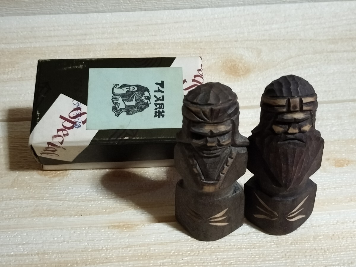 時代!木彫り 置物 !アイヌ 彫刻!ビンテージコレクション!インテリア!希少品!物1〜4拍卖