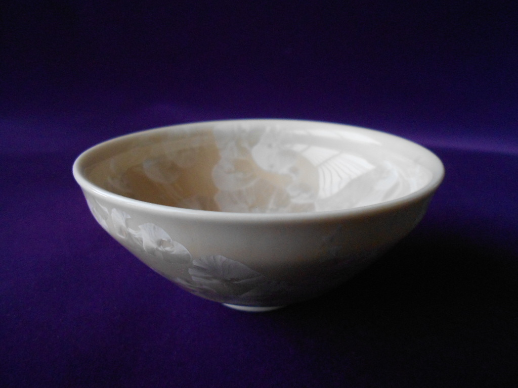 酒盃! 土渕とうあん ☆花結晶(茶)平盃☆ 木箱 新品 京焼 ぐい呑 サカズキ 杯拍卖