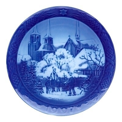 ROYAL COPENHAGEN(ロイヤルコペンハーゲン) イヤープレート 1997年/平成9年 「ロスキレ大聖堂」 840676AA686-254拍卖