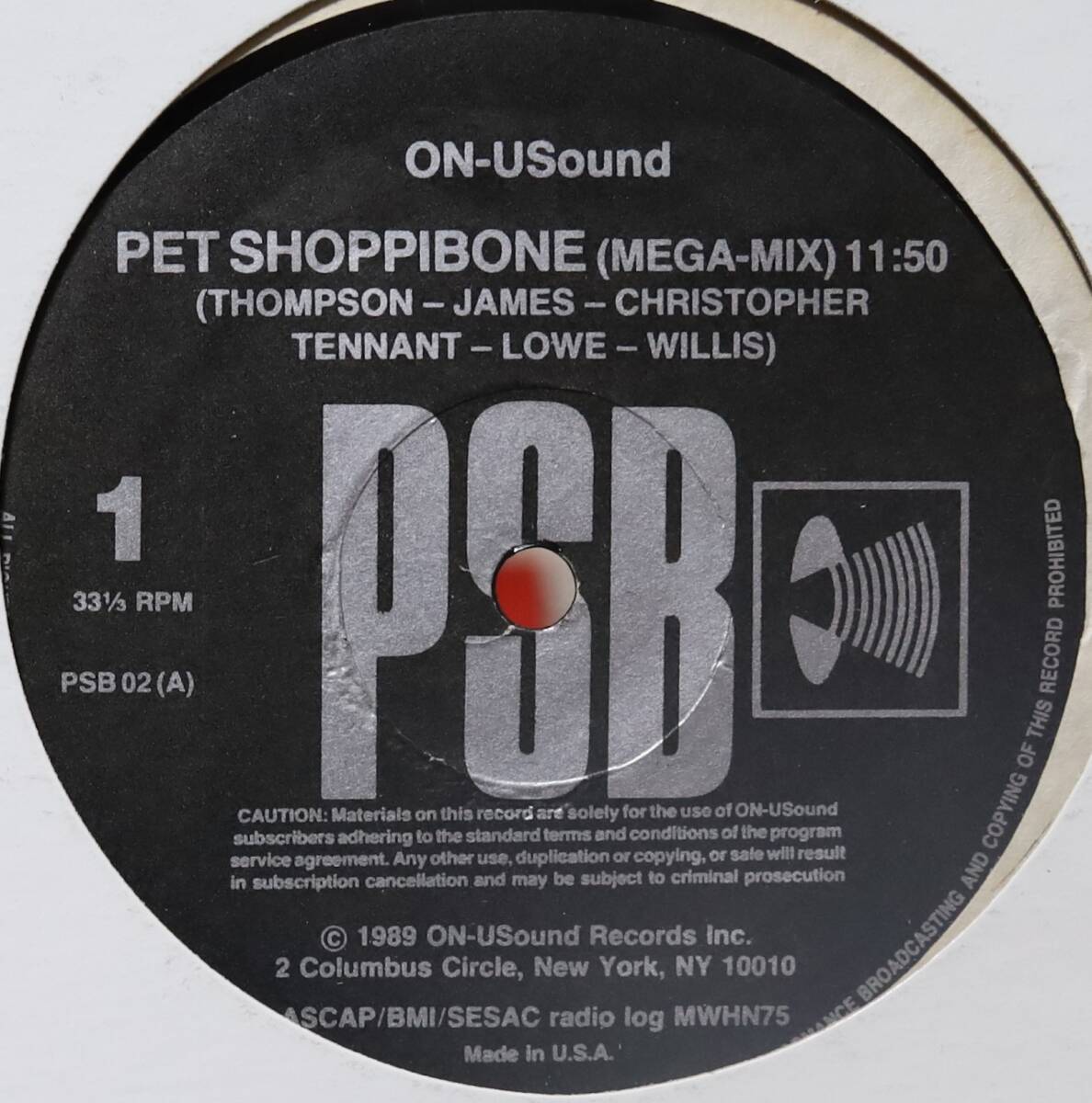 【廃盤12inch】PSB / Pet Shoppibone (Mega-mix)拍卖