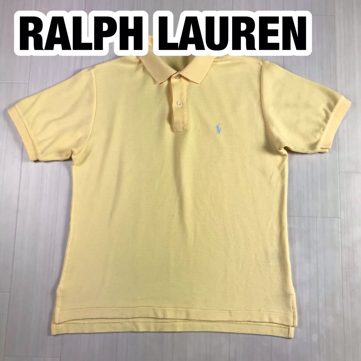 RALPH LAUREN ラルフローレン 半袖ポロシャツ レディースサイズ M ライトイエロー拍卖