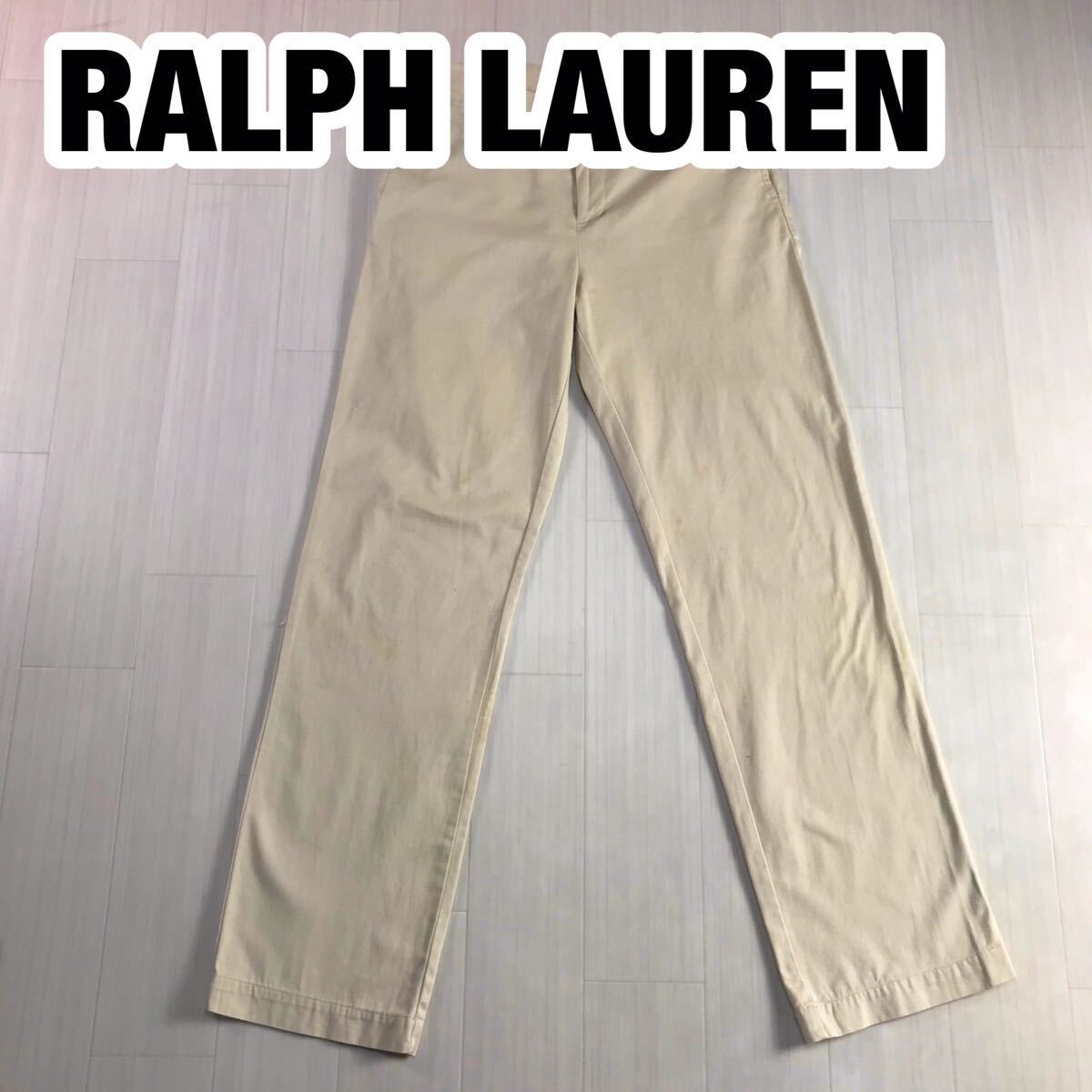 RALPH LAUREN チノパン パンツ 18 ベージュ 刺繍ポニー拍卖