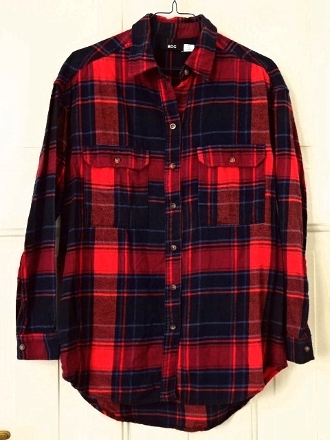 ◆◇Urban Outfitters/アーバンアウトフィッターズ BDG ネルシャツ 赤×ネイビ- マドラスチェック M◇◆検索BEAMS GAP SHIPS拍卖