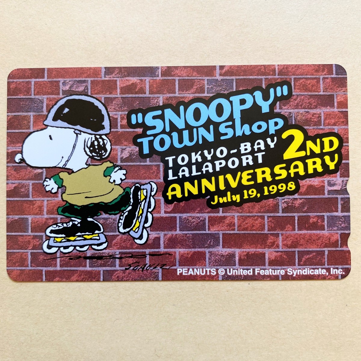【未使用】テレカ 50度 スヌーピー PEANUTS SNOOPY TOWN Shop TOKYO-BAY LALAPORT 2ND ANNIVERSARY拍卖