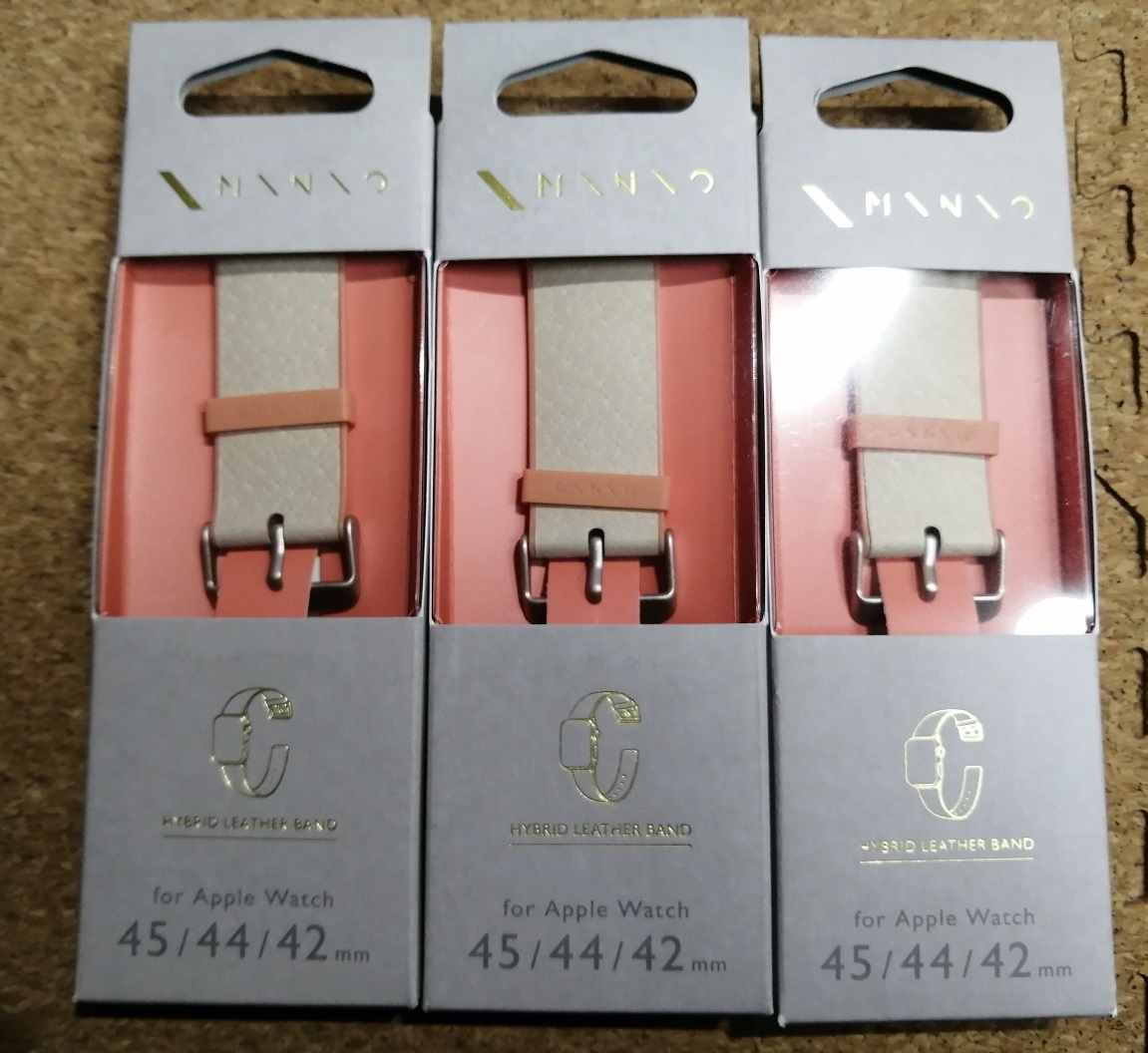 【3本】エレコム Apple Watch 45 44 42 mm ハイブリッドレザーバンド フレッシュバニラ×アプリコットオレンジ AW-45BDMNOVA 4549550270069拍卖