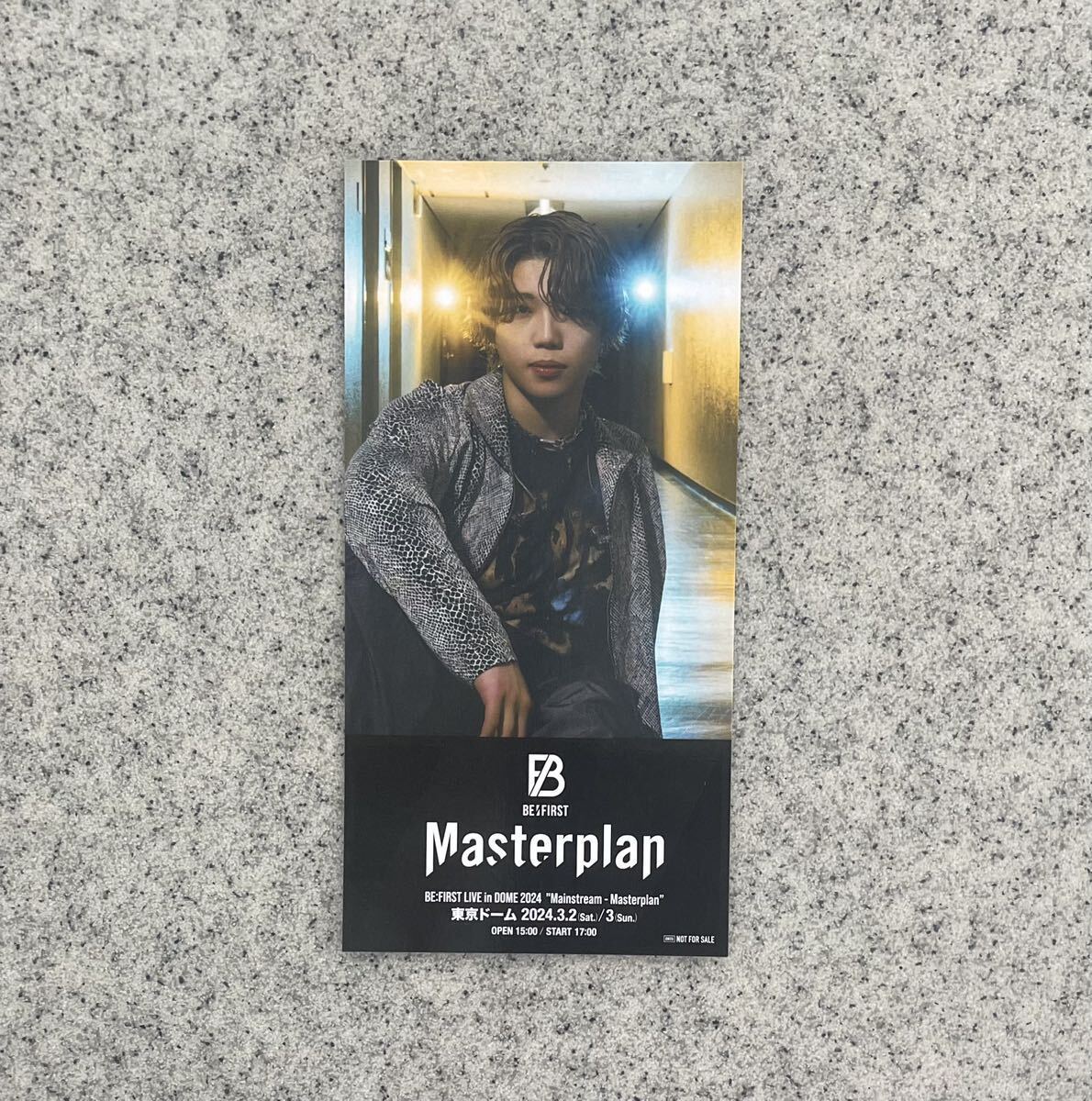 即決! BE:FIRST LIVE in DOME 2024 “Mainstream - Masterplan” ☆ SHUNTO シークレットメモリアルチケット 東京公演Ver. / くじ拍卖