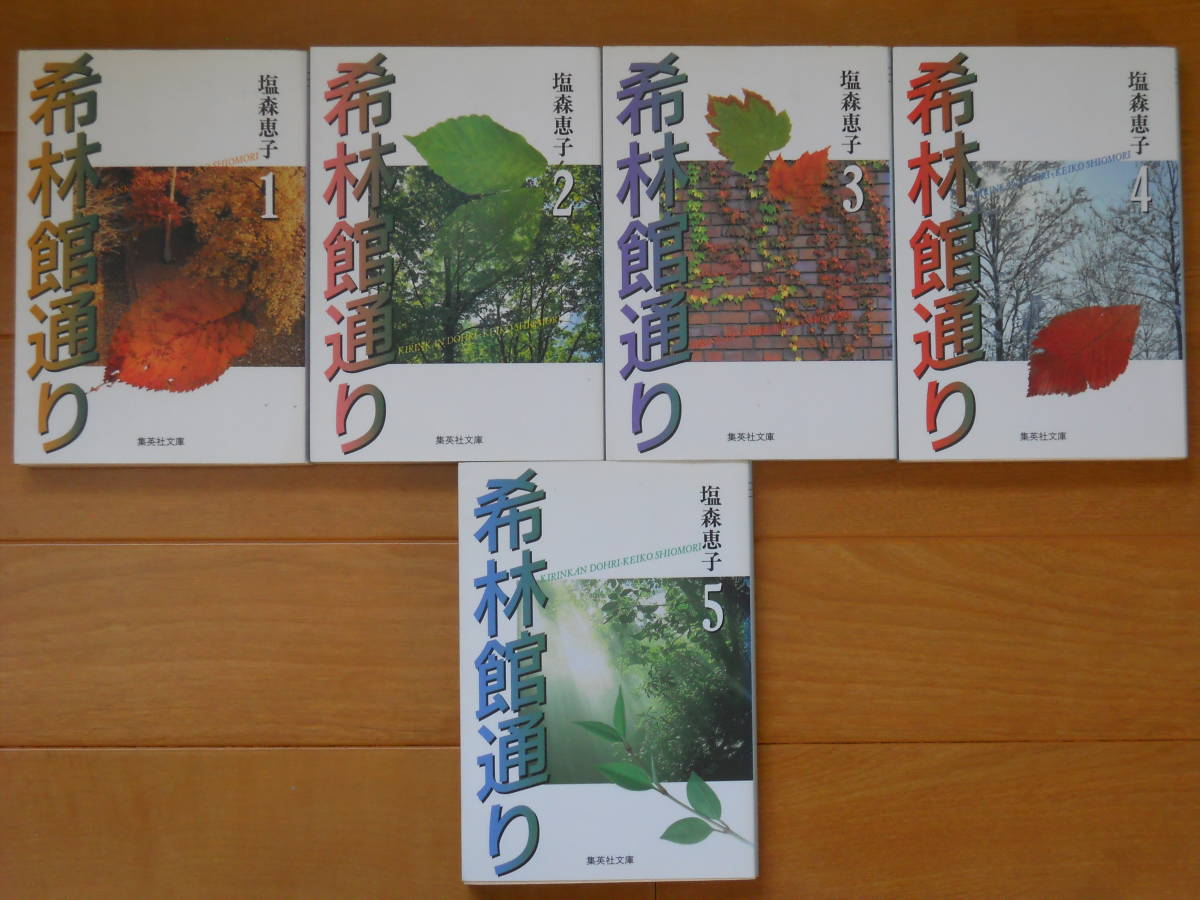 塩森恵子  希林館通り 全5巻(初版)  集英社文庫拍卖