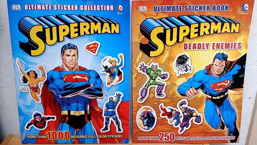 Ultimate Sticker Collection: Superman + Deadly Enemies 2冊セット スーパーマン DCコミックス 送料無料拍卖
