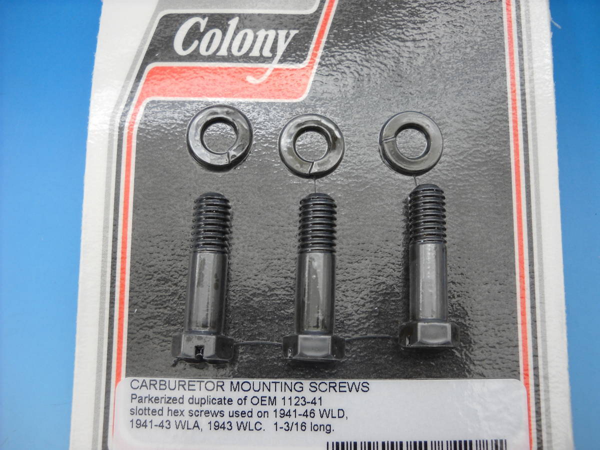 45ハーレー WL リンカートキャブレター 3ボルト マウントスクリュー 1-3/16 サイドバルブ Colony アメリカ製拍卖