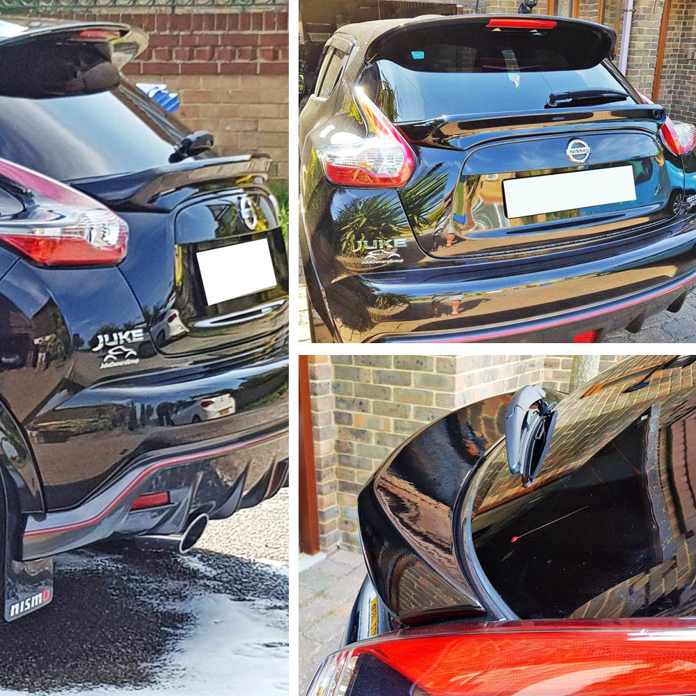 【即納品】#KH3塗装済 日産 ジューク JUKE F15型 ABS エアロ トランクスポイラー リヤスポイラー スーパーブラック 塗装費込拍卖