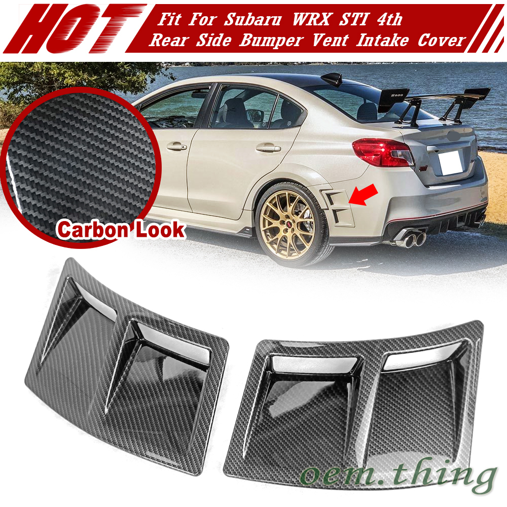 【即納品】カーボン調 スバル WRX STI VA系 セダン リア サイド エアロ エア ダクトカバー 左右セット 2015-2021拍卖