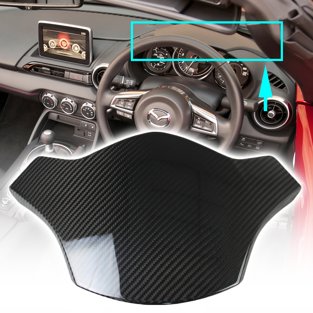 カーボン フロント ダッシュボード カバー 2016-2024 マツダ MX-5 ロードスター ND RF MIATA リアルカーボン製 テープ付き拍卖