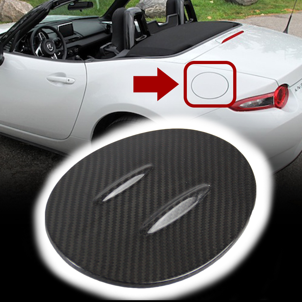 カーボンガソリンタンク蓋 給油口 カバー 2016-2024 マツダ MX-5 ロードスター ND RF MIATA リアルカーボン製 テープ付き拍卖