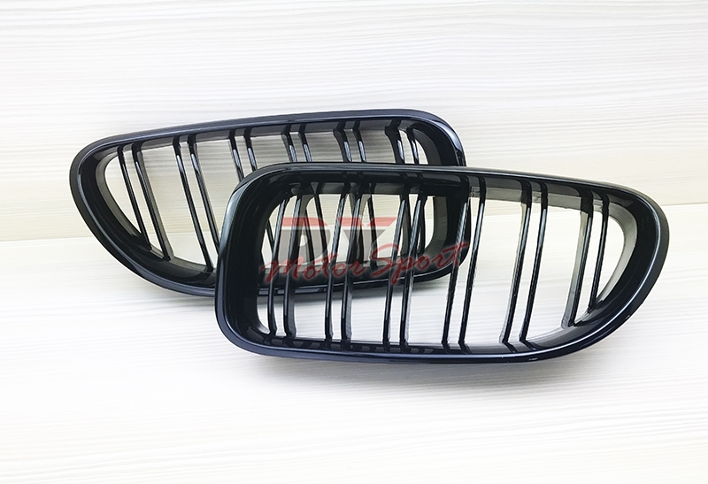 最上級品質▲BMW 6シリーズ F06 F12 F13 M6 光沢黒 艶あり黒 ダブルバー Mルック フロントグリル セット ABS製 2012年以降拍卖