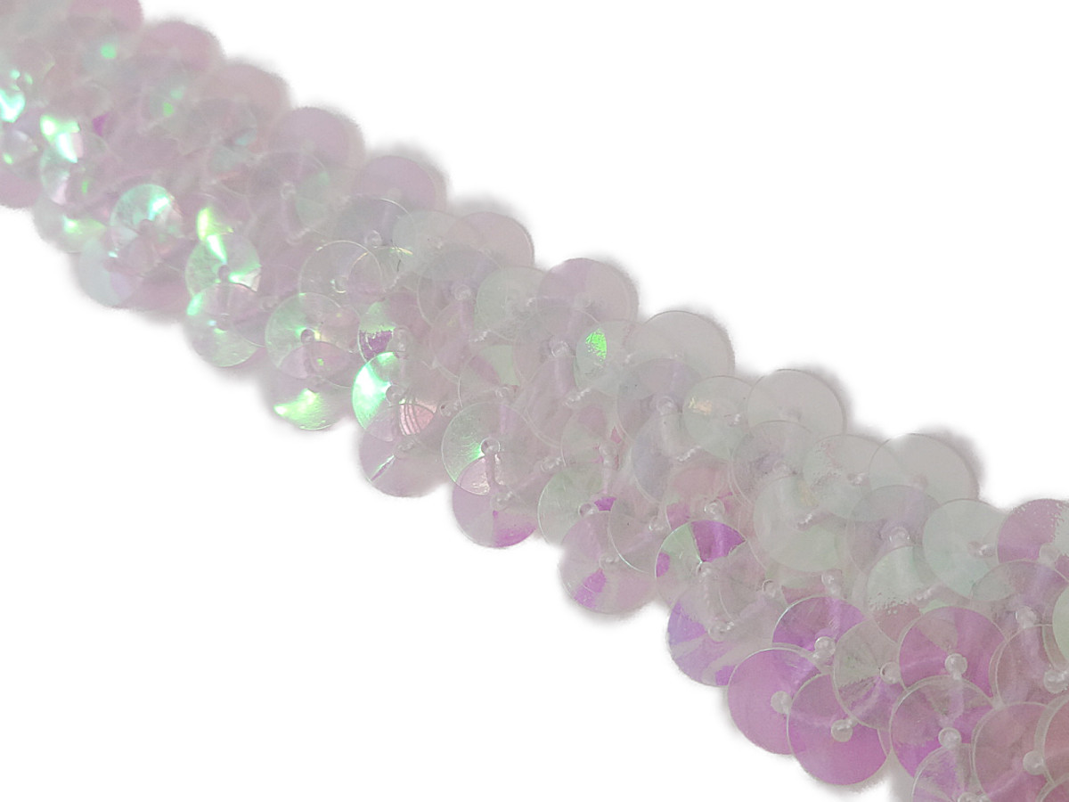 キラリ手芸部 No.1174_スパンコールブレード 手芸用_白色(ホワイト)_幅2cm×2m巻き シークイン sequin拍卖
