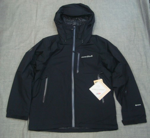 新品mont-bell(モンベル)パウダーグライド パーカ Men's ブラック(BK) Lサイズ拍卖