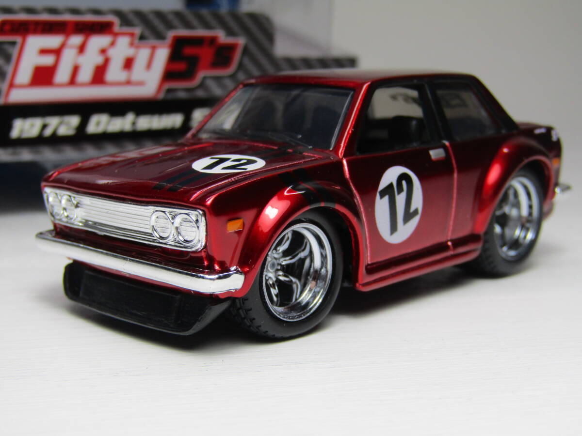 Nissan 日産 ニッサン ダットサン 1/55 DATSUN 1972 Datsun 510 Coupe Maisto Fifty5s 50s 絶版 当時物 JDM 大径深リム #72 BRE 昭和名車拍卖